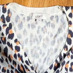 Loft Leopard Cardigan Size Large